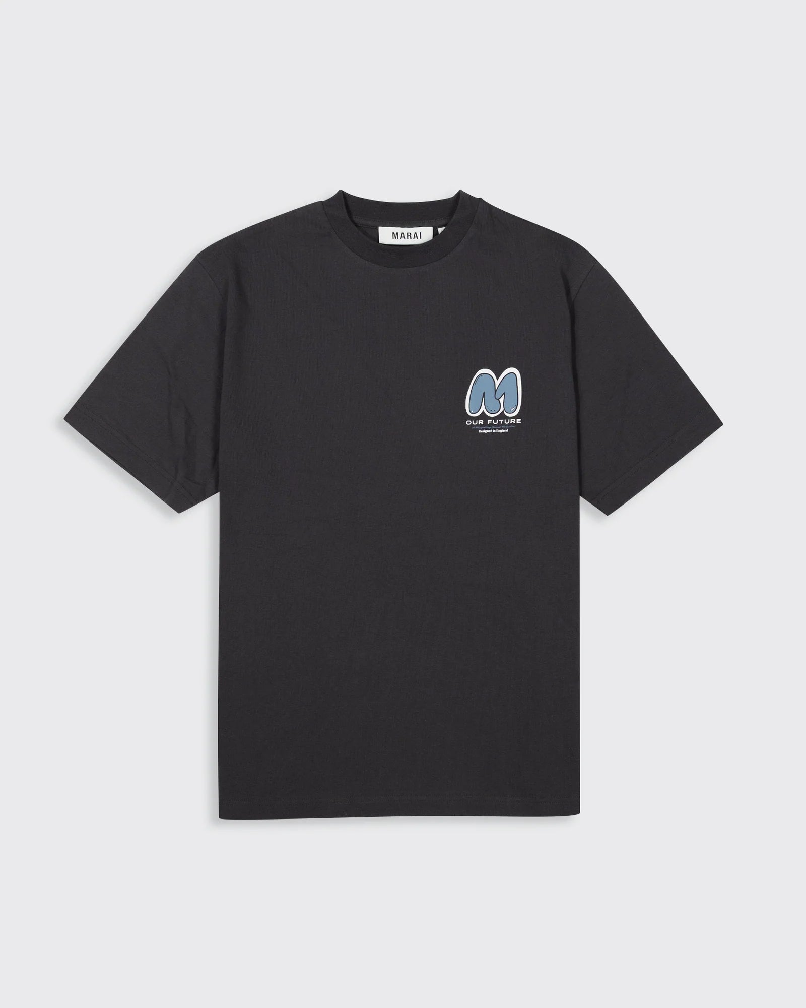 MARAI XL Bubble Logo T-Shirt - Dark Grey/Turbulence